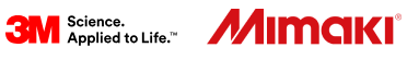 Logos MIMAKI y 3M